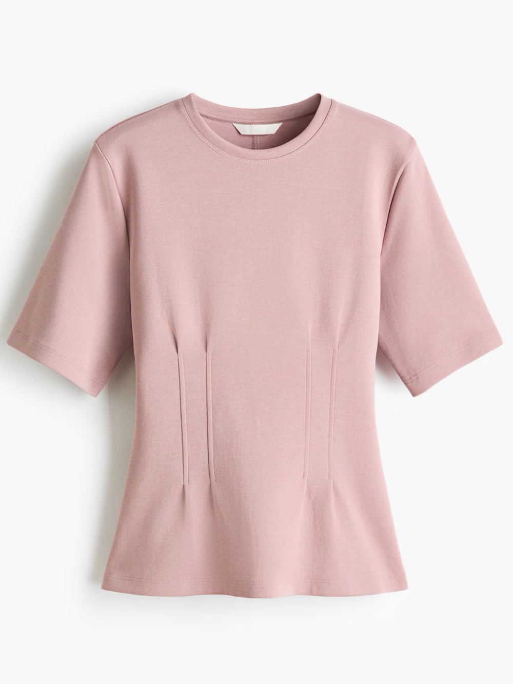 H&M Dusty Rose Short Sleeve Structured Tee